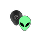 Alien Head Glow In The Dark Enamel Pin